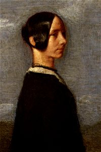 Jane Baillie Carlyle (née Welsh) by Samuel Laurence detail