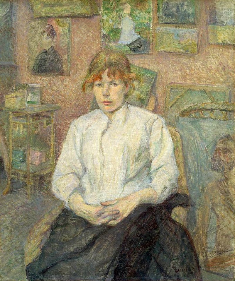 Carmen Gaudin in the Artist's Studio - Henri de Toulouse Lautrec (1888)