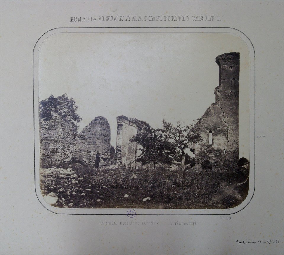 Carol Popp de Szathmari - Ruinele bisericei catholic Sfântul Francisc de Assisi in Tirgovesti