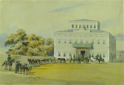 Carol Popp de Szathmari - Sosirea unui oaspete rus la Casa Golescu