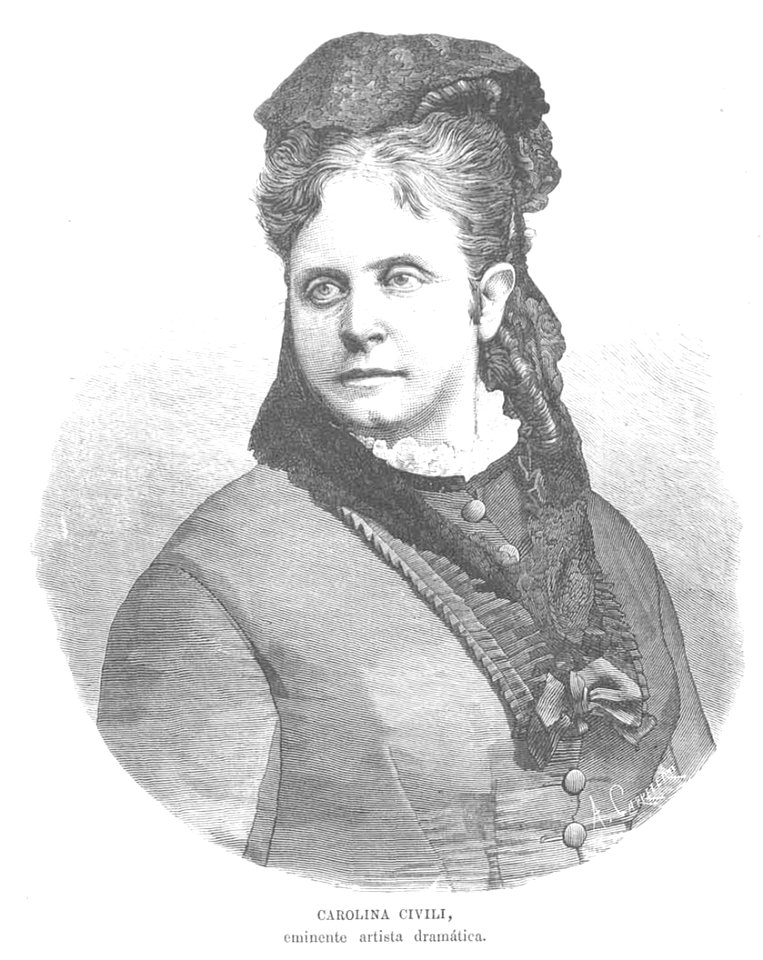 Carolina Civili, de Carretero, La Ilustración Española y Americana, 30-12-1876