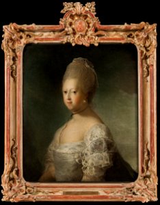 Caroline Mathilde, Queen of Denmark (Carl Gustav Pilo) - Nationalmuseum - 23867. Free illustration for personal and commercial use.
