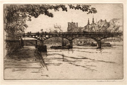 Caroline Helena Armington (American, 1875-1939) - Pont des Arts, Paris - 1923.100 - Cleveland Museum of Art