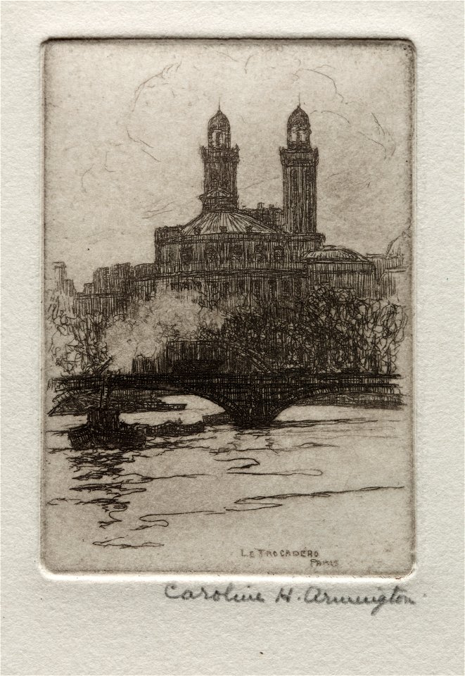 Caroline Helena Armington (American, 1875-1939) - Le Trocadero - 1923.104 - Cleveland Museum of Art
