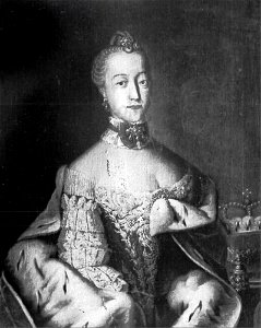 Caroline-Frédérique de Saxe-Cobourg-Saalfeld, margravine de Brandebourg-Ansbach. Free illustration for personal and commercial use.