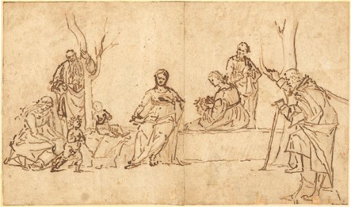 Carpaccio - The Madonna and Child with Saints in a Landscape (Sacra Conversazione), 1500-1510