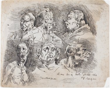 Carpeaux - Studies of Heads, 1974.58