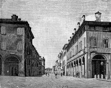 Carpi – Corso Fanti (xilografia)