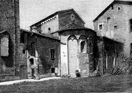 Carpi – Parte posteriore della Sagra (xilografia)