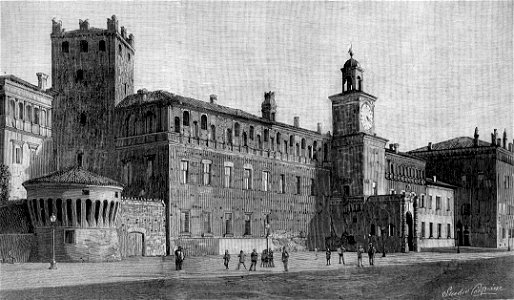 Carpi – Castello dei Pio, ora Emanuele (xilografia)