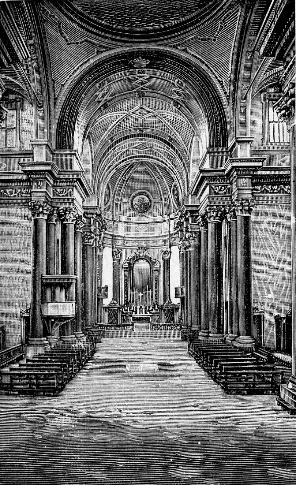 Carpi – Interno di San Francesco (xilografia)