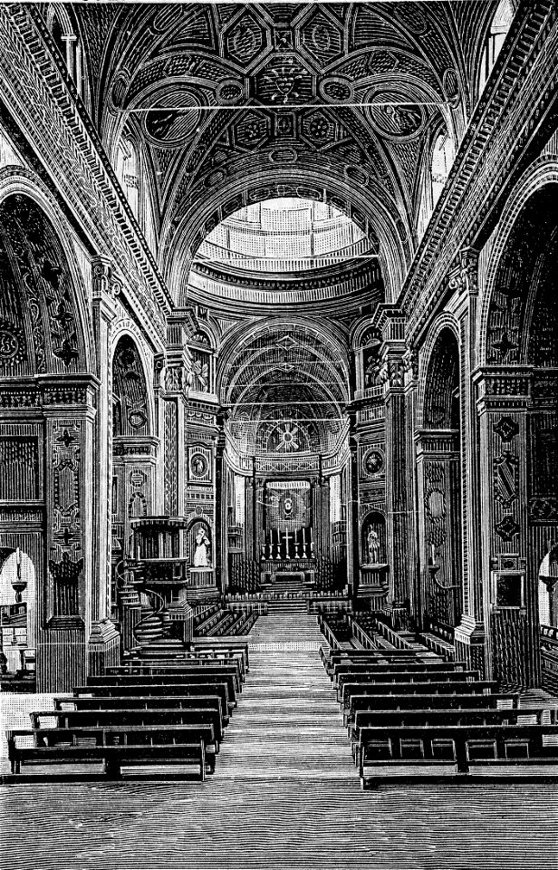 Carpi – Interno di Duomo (xilografia)