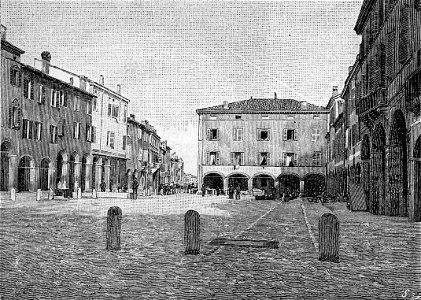 Carpi – Piazza Garibaldi (xilografia)