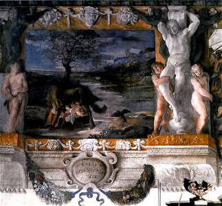 Carracci, Stories of Romulus and Remus, Palazzo Magnani, Bologna. Free illustration for personal and commercial use.