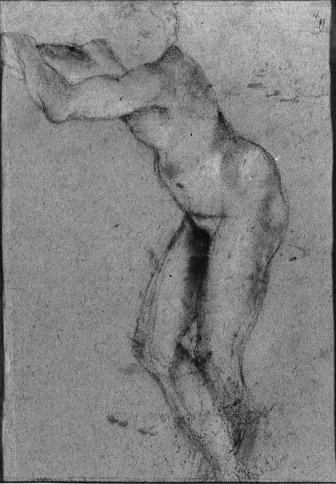 Annibale Carracci, sketch for a decorative figure in the Palazzo Magnani