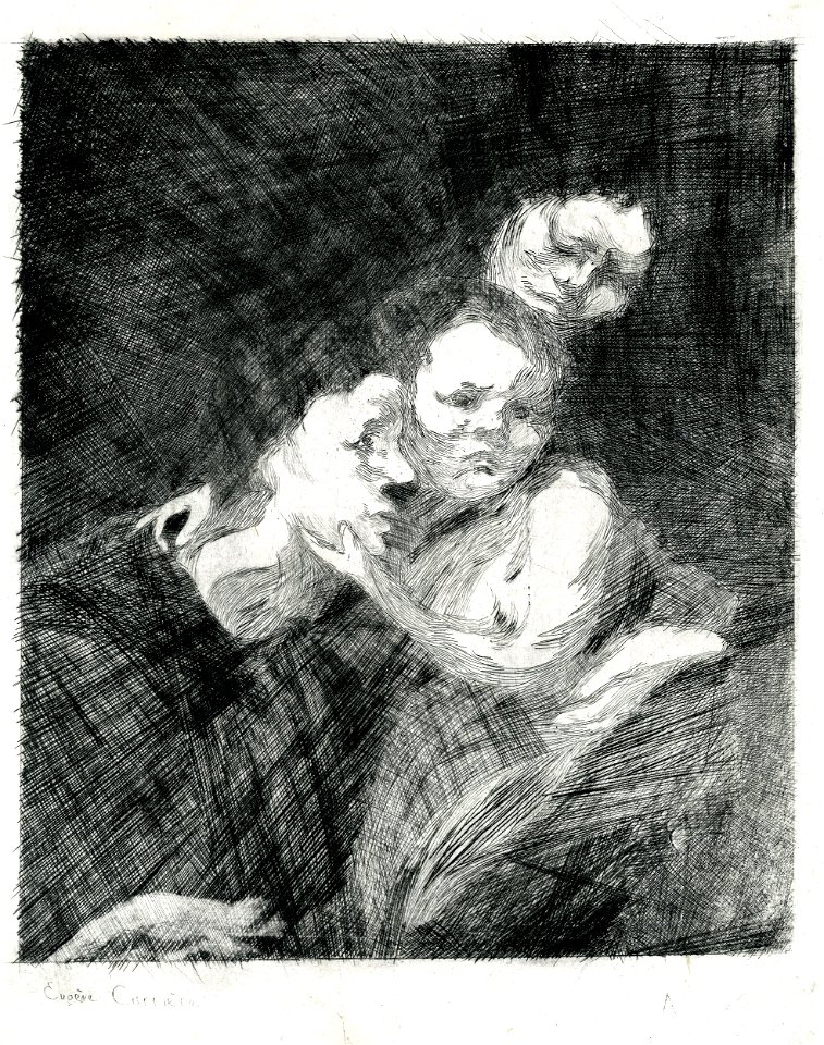 Carrière - A child held between two women, 1949,0411.2398