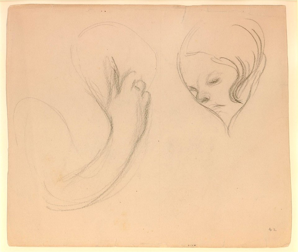 Carrière - Sketches of a head, 1991,1214.3.42