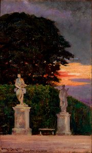 Carroll Beckwith - Corner of the Terrace, Versailles - 1974.69.17 - Smithsonian American Art Museum
