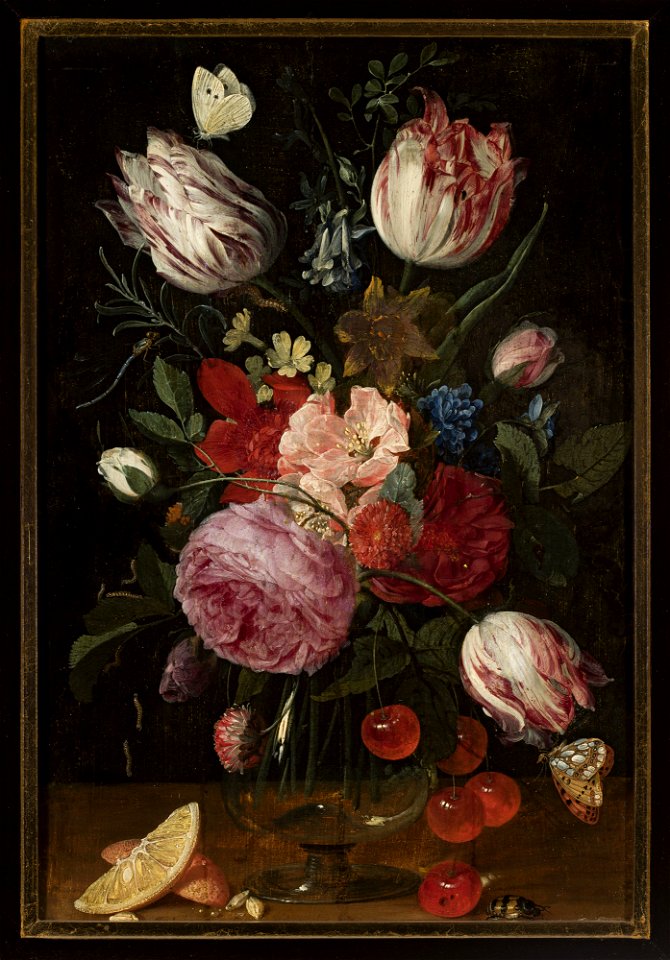 Carstian Luyckx - Flowers in a glass vase - M.Ob.1667 - National Museum in Warsaw