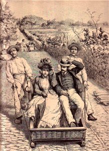 Carro de cesto do Monte, gravura (1893)