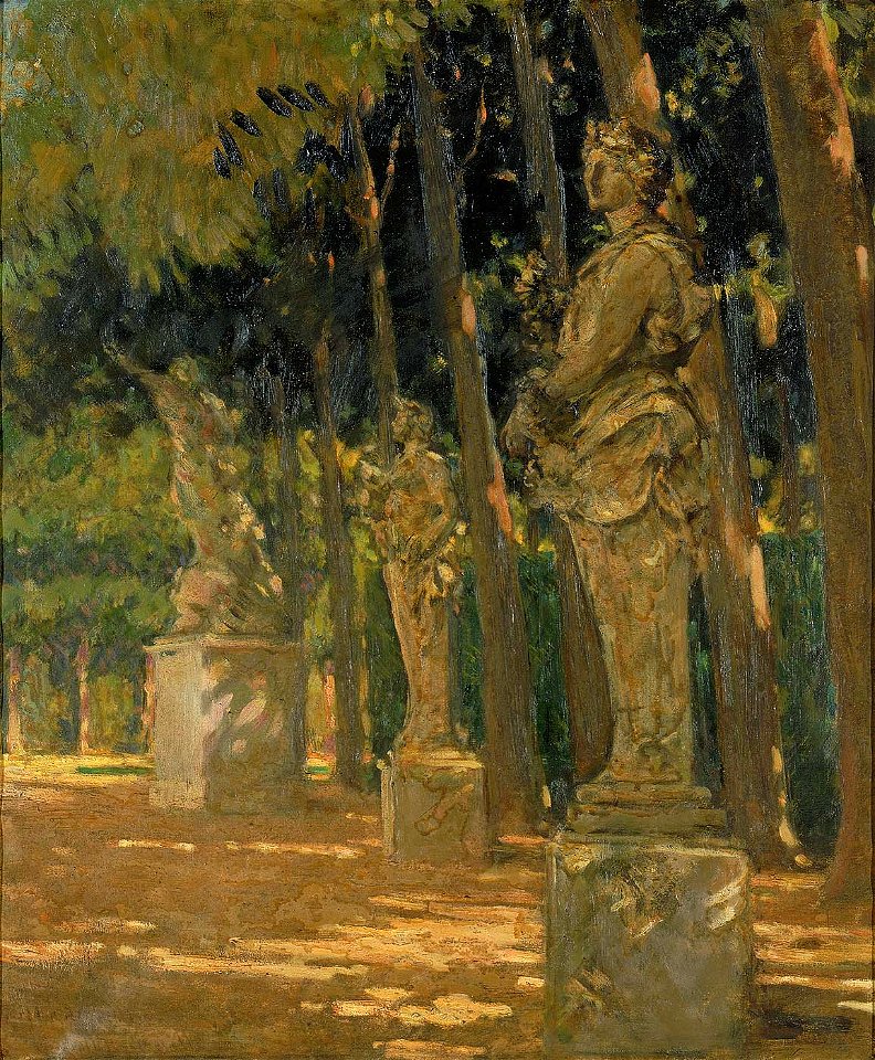 Carroll Beckwith - Carrefour at the End of the Tapis Vert, Versailles - 1974.69.11 - Smithsonian American Art Museum