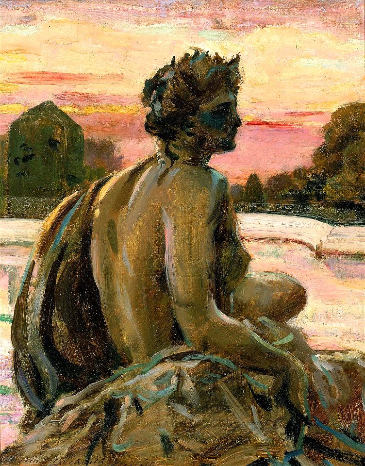 Carroll Beckwith - One of the Figures at the Parterre d'Eau - 1974.69.4 - Smithsonian American Art Museum