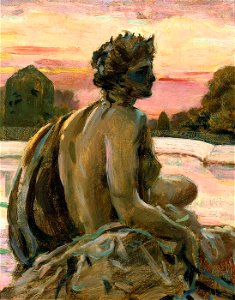 Carroll Beckwith - One of the Figures at the Parterre d'Eau - 1974.69.4 - Smithsonian American Art Museum