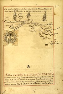 Carta de Brasão de Antônio Baylo, Oseñalde, Perez y Tomás, Cavaleiro da Casa Real Espanhola 02