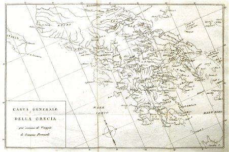Carta Generale della Grecia per servire al viaggio di Simone Pomardi - Pomardi Simone - 1820