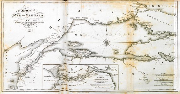 Carte de la Mer de Marmara, et de celui de Constantinople - Clarke Edward Daniel - 1816