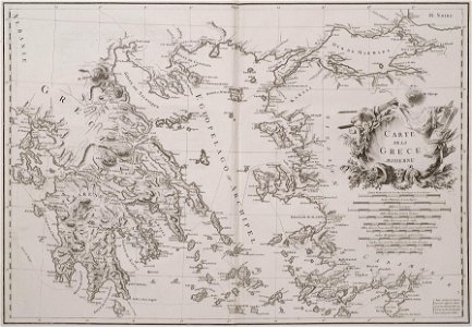 Carte de la Grèce moderne - Choiseul-gouffier Gabriel Florent Auguste De - 1782