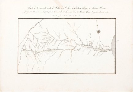 Carte de la nouvelle route de Villa de St. José de Porto Allègre a Minas Novas, da Coleção Brasiliana Iconográfica