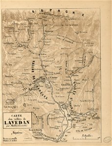 Carte des Vallées du Lavedan - Fonds Ancely - B315556101 A ABADIE 6 082