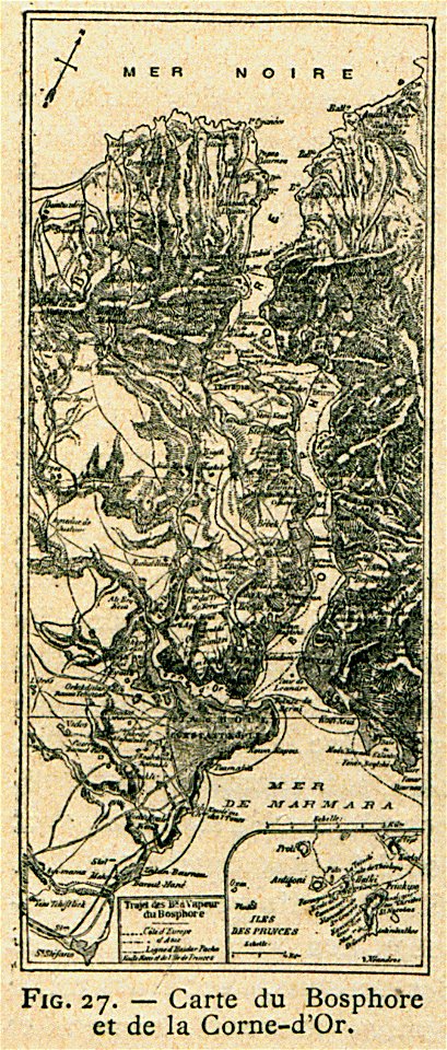 Carte du Bosphore et de la Corne-d'Or - Beauregard J - 1896