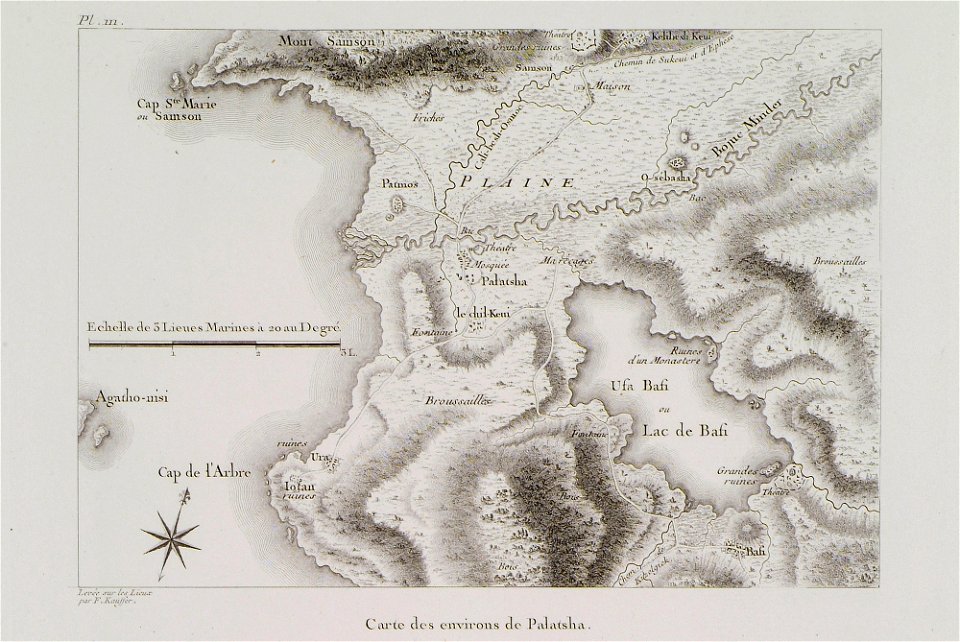 Carte des environs de Palatsha - Choiseul-gouffier Gabriel Florent Auguste De - 1782