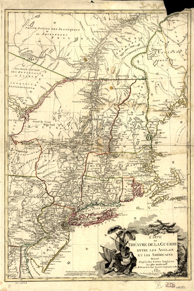 Carte du théatre de la guerre entre les Anglais et les Américains- Dressée d'après les cartes anglaises les plus modernes, LOC gm71005473