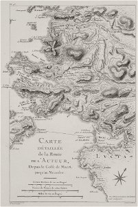 Carte détaillée de la route de l'auteur depuis le Golfe de Macri jusqu'au Méandre - Choiseul-gouffier Gabriel Florent Auguste De - 1782