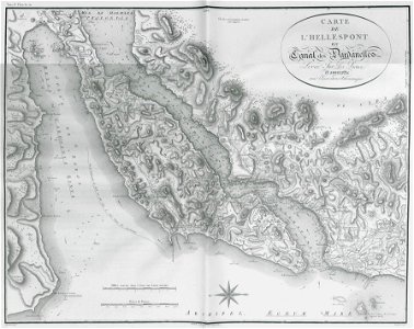 Carte de l'Hellespont ou Canal des Dardanelles - Choiseul-gouffier Gabriel Florent Auguste De - 1822