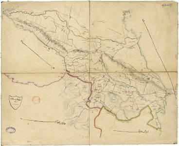 Carte du Caucase en turc (19th century)