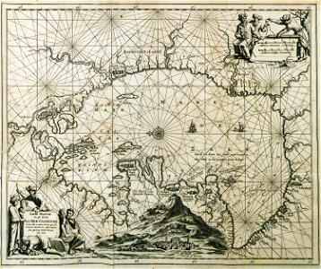 Carte Marine ou est décrite la Mer Caspienne et les Iles et autres Terres qui s'y trouvent suivant les observations fai - Struys Jan Janszoon - 1681