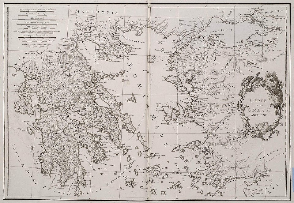 Carte de la Grèce ancienne - Choiseul-gouffier Gabriel Florent Auguste De - 1782