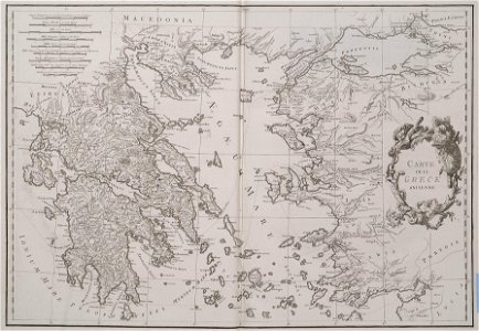 Carte de la Grèce ancienne - Choiseul-gouffier Gabriel Florent Auguste De - 1782