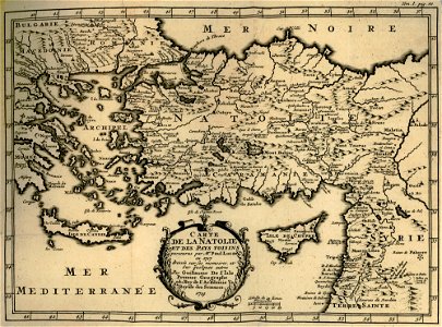 Carte de la Natolie et des pays voisins parcourus par Mr Paul Lucas en 1717 - Lucas Paul - 1720