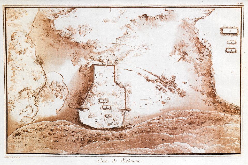 Carte de Selinunte - Houel Jean - 1782