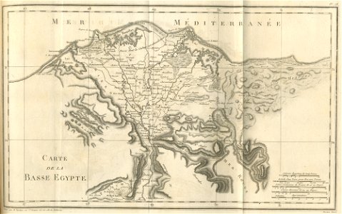Carte de la Basse Egypte - Olivier Guillaume Antoine - 1801