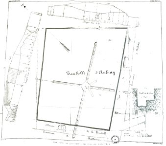 Carte des fouilles de la TOmbelle d'Aulnay 08339