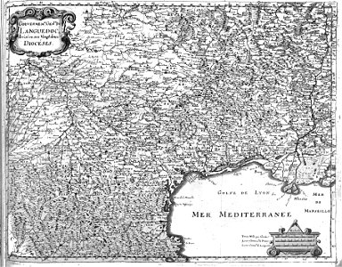 Carte Languedoc 1657 Zeiller 15223