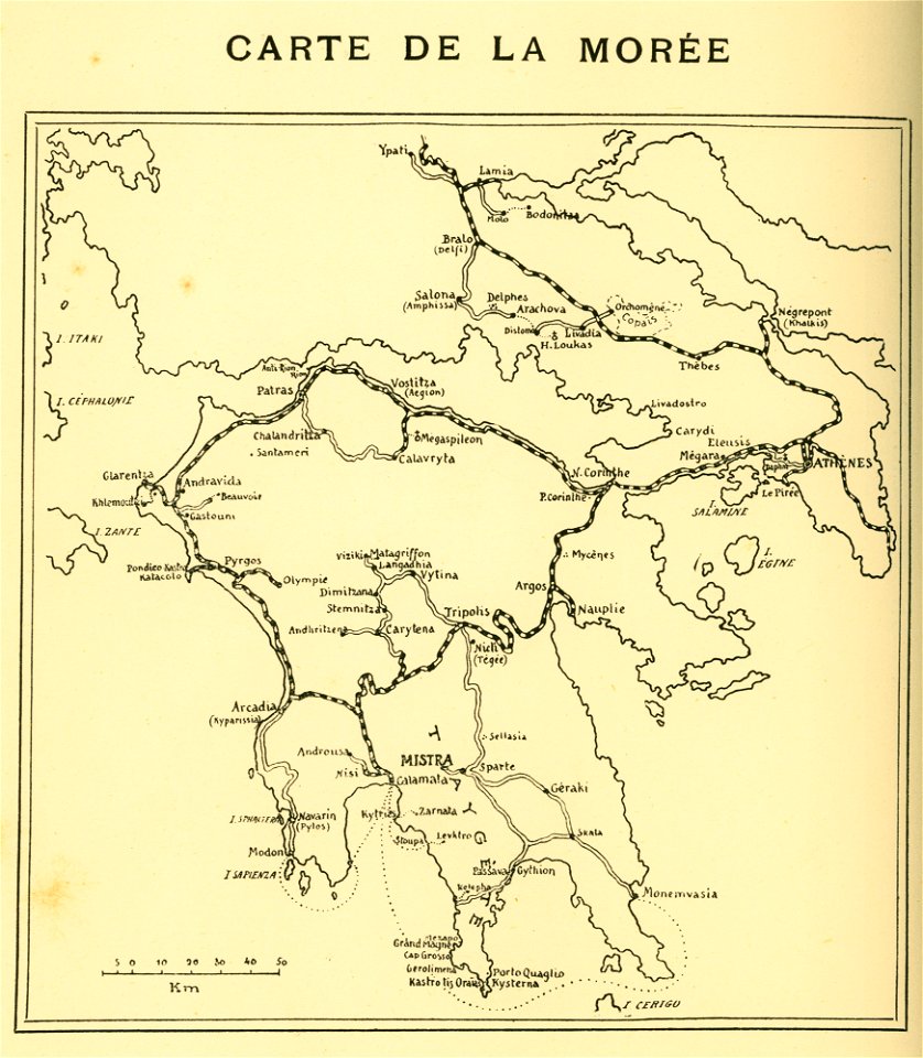 Carte de la Morée - Perilla Francesco - 1929