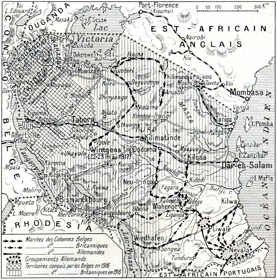 Carte des opérations qui ont achevé la conquête de l'Est africain allemand, No 3908 Page 96