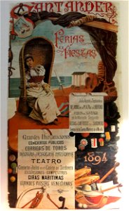 Cartel Ferias y Fiestas Santander, 1894